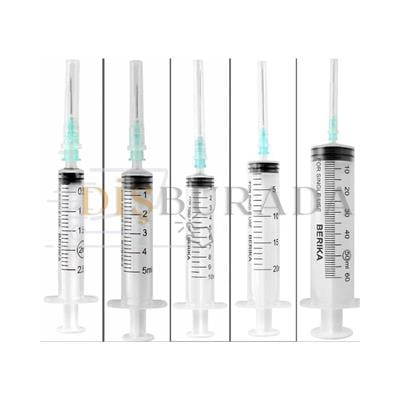 Berika 2 Ml Enjektör  40X40 Kısa Kilitli - 220'Li Paket