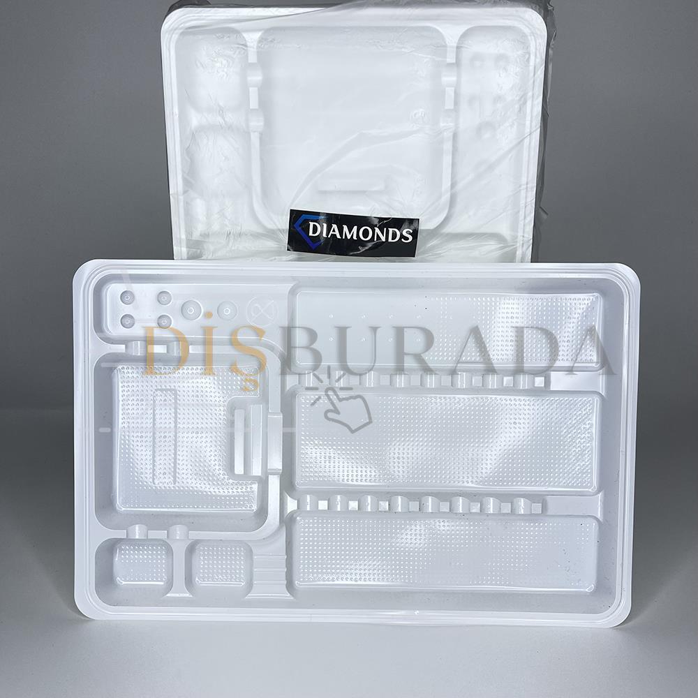 Diamonds Tek Kullanımlık Plastik Tepsi