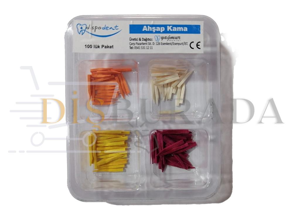 Dispodent Ahşap Kama 100' lü - Asorti 