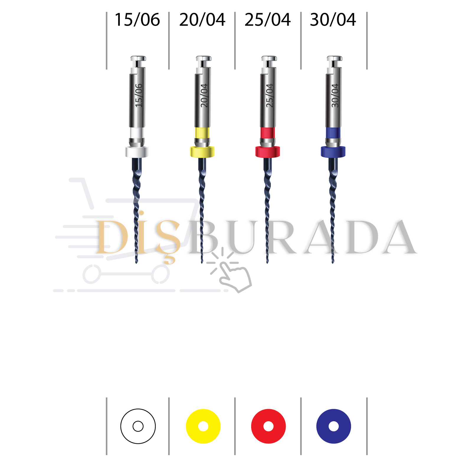 Endoart Pedo Blue (3Lü Paket)  Pediatrik Kanal Eğesi - 18 Mm / #30/04 