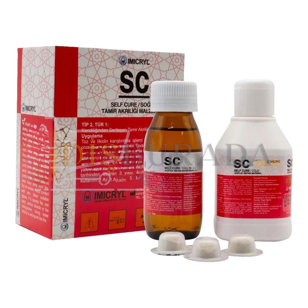 Imıcryl Sc Kendiliğinden Kürlenen Soğuk Akrilik Likit - 100 Gr Toz 50 Ml Likit 