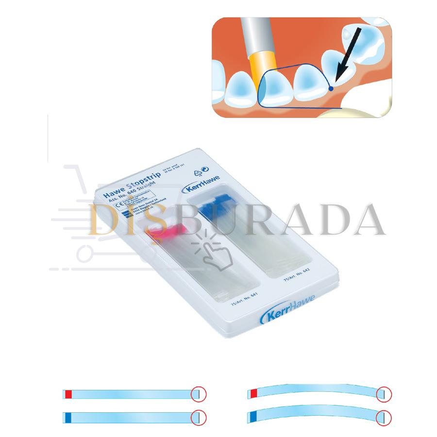 Kerr Hawe Stopstrip Şeffaf Kompozit Arayüz Bandı 8Mm/10Mmx0.05 Mm - 640 Düz