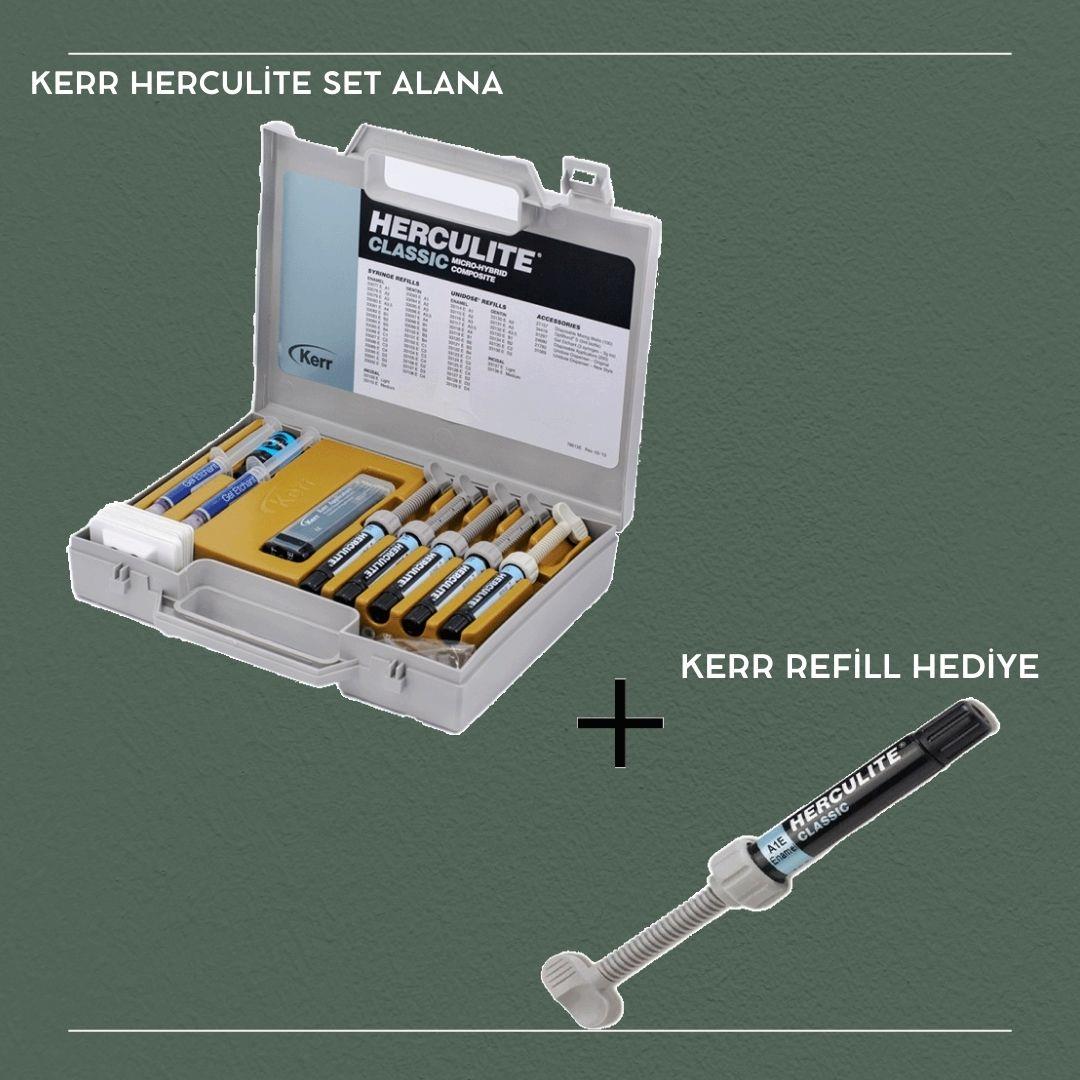 Kerr Herculite Classic Standart Kompozit Set Alana Tek Tüp Refil Kompozit Hediye 