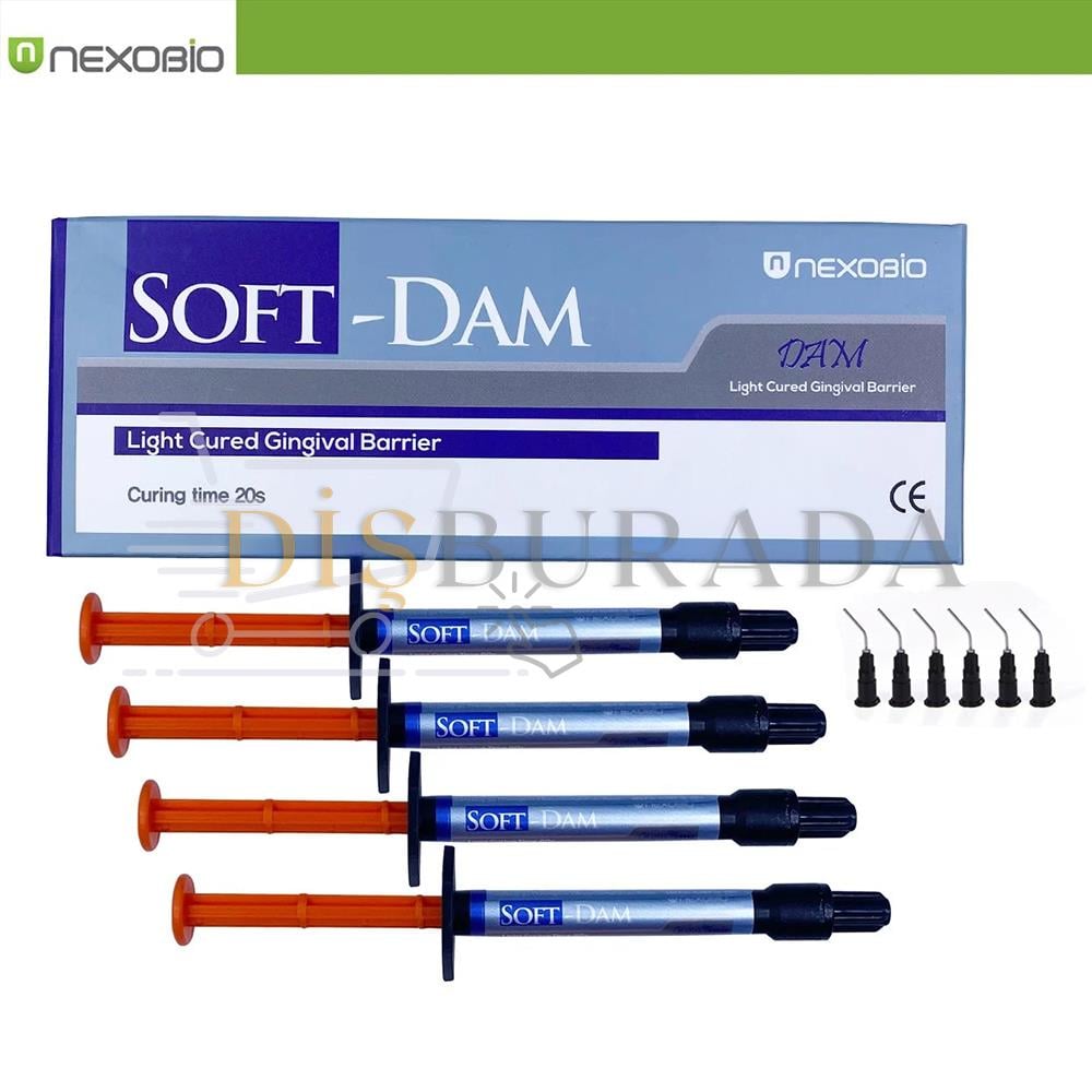 Nexobio  Soft Dam Light Cured Gingival Barrier 4x1.2 Ml - Beyazlatma Bariyeri