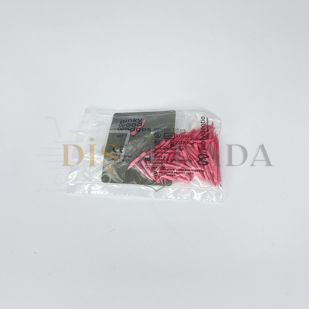 Polydentia Pinky Wood Wedges - Ahşap Kama 100'lü Ref:5011S