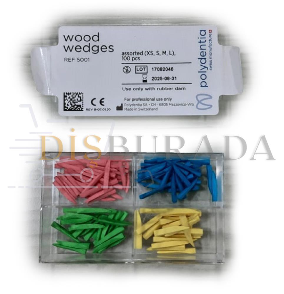 Polydentia Wood Wedges - Ahşap Kama Asorti 100'lü