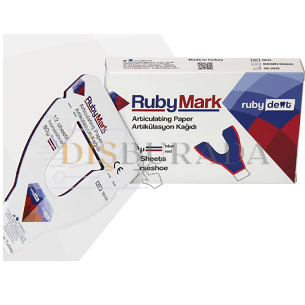 Rubymark Artikülasyon Kağıdı U (Nal) Form  80µ
