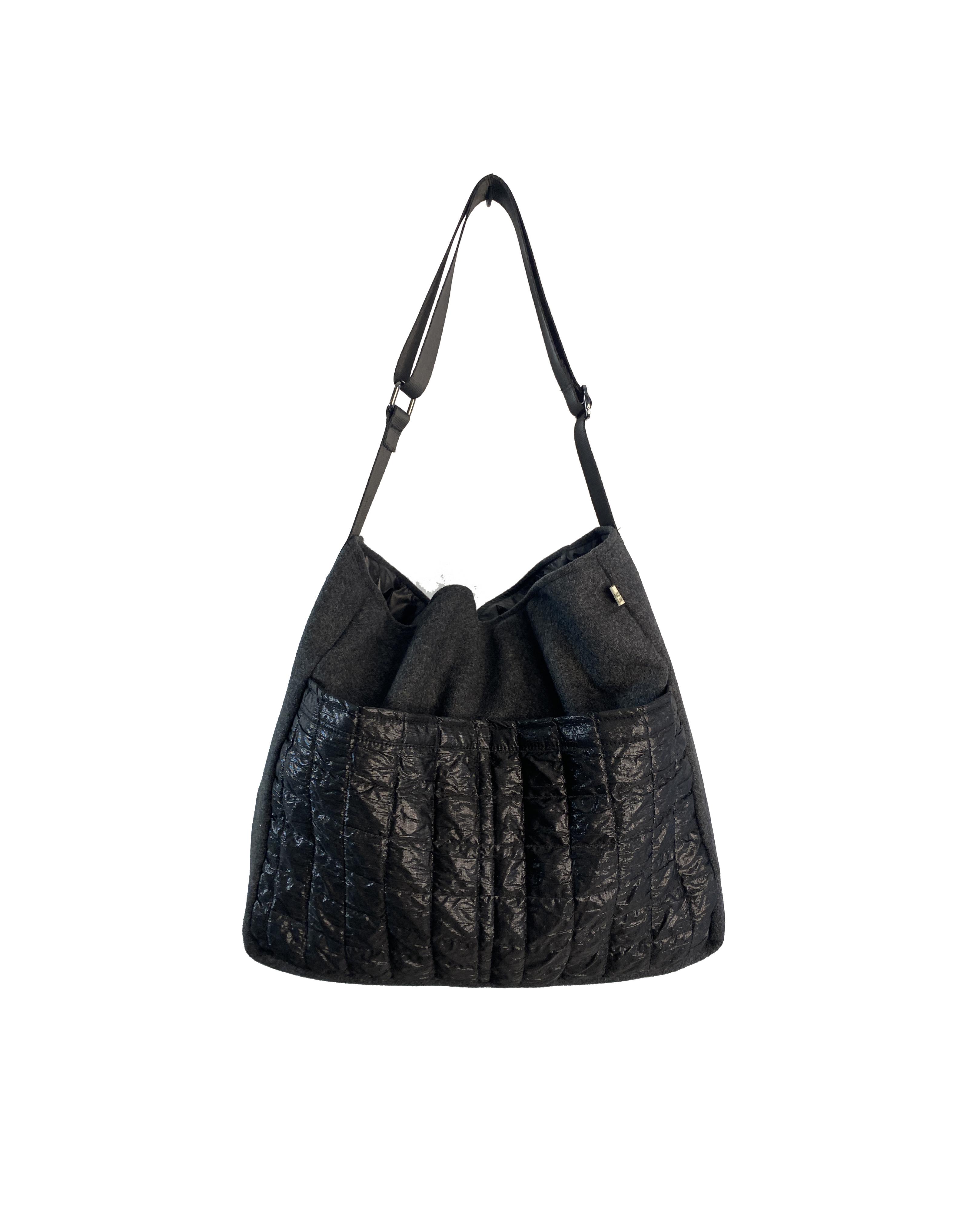 LİMA BLACK KAŞE OMUZ ÇANTASI