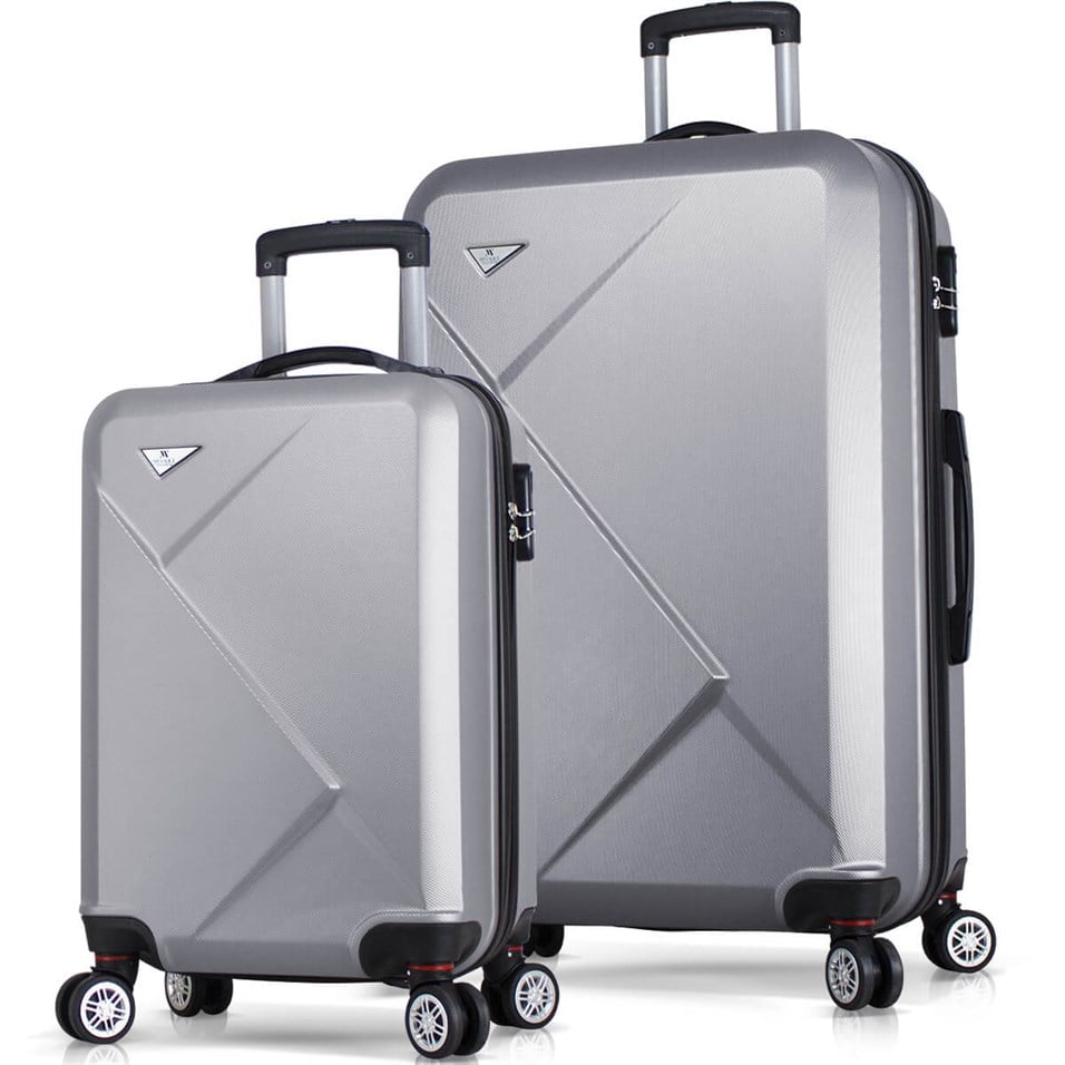 My Valice Diamond Abs 2'li Valiz Seti (Kabin ve Büyük) Gri