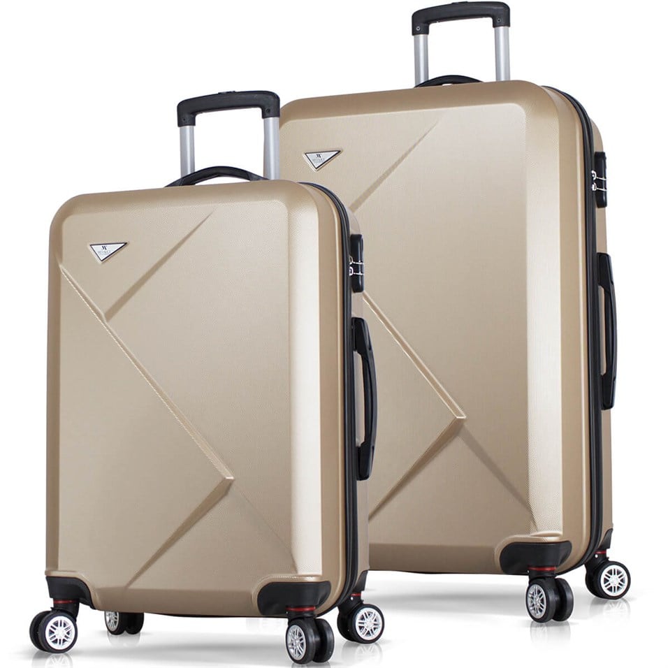 My Valice Diamond Abs 2'li Valiz Seti (Orta ve Büyük) Gold