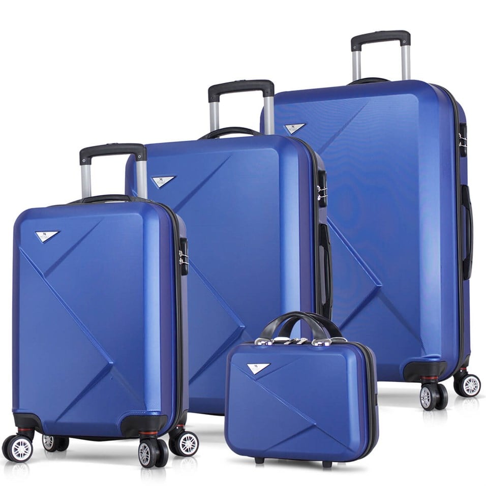My Valice Diamond Abs 4'lü Travel Valiz Seti Mavi