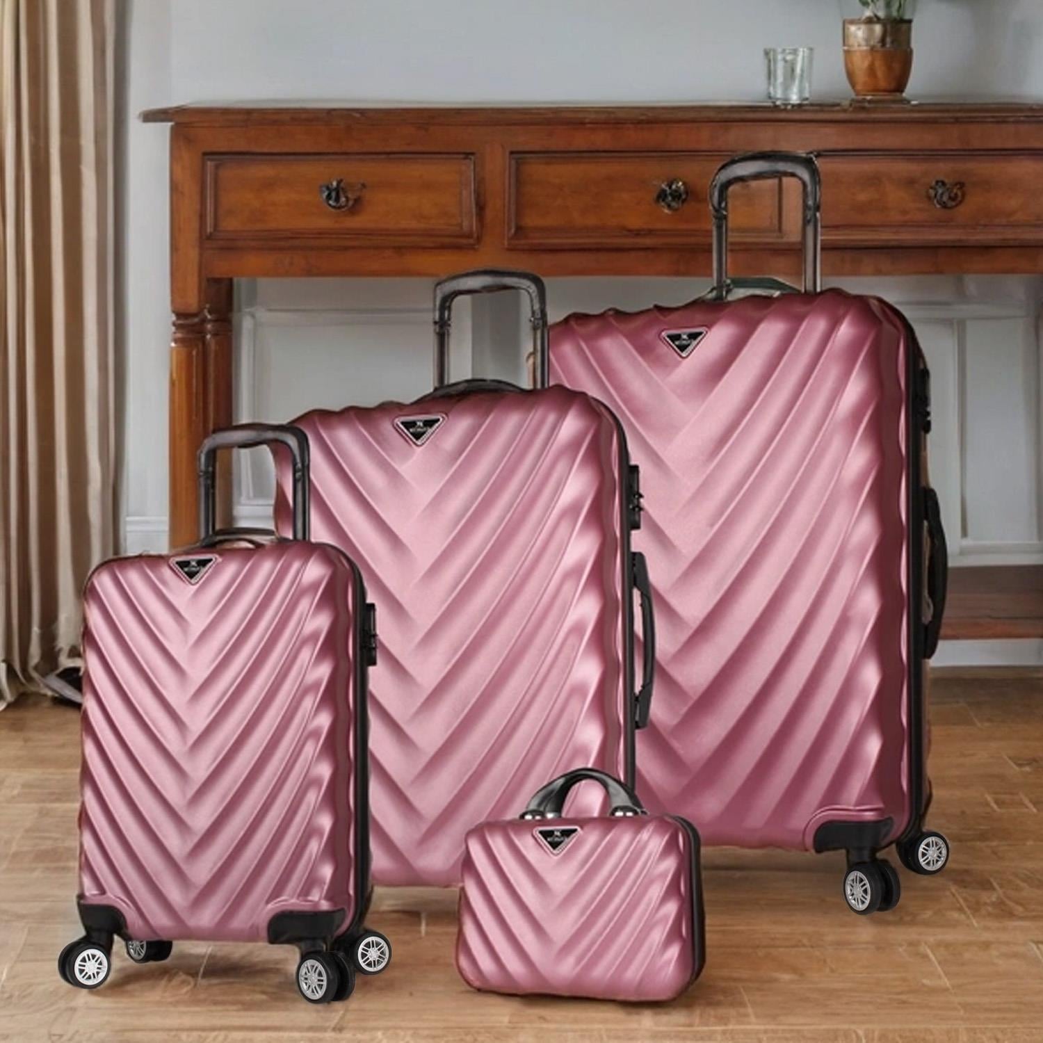 My Valice Lotus Abs Kabin Orta Büyük ve Makyaj Boy Rose 4'lü Travel Valiz Seti