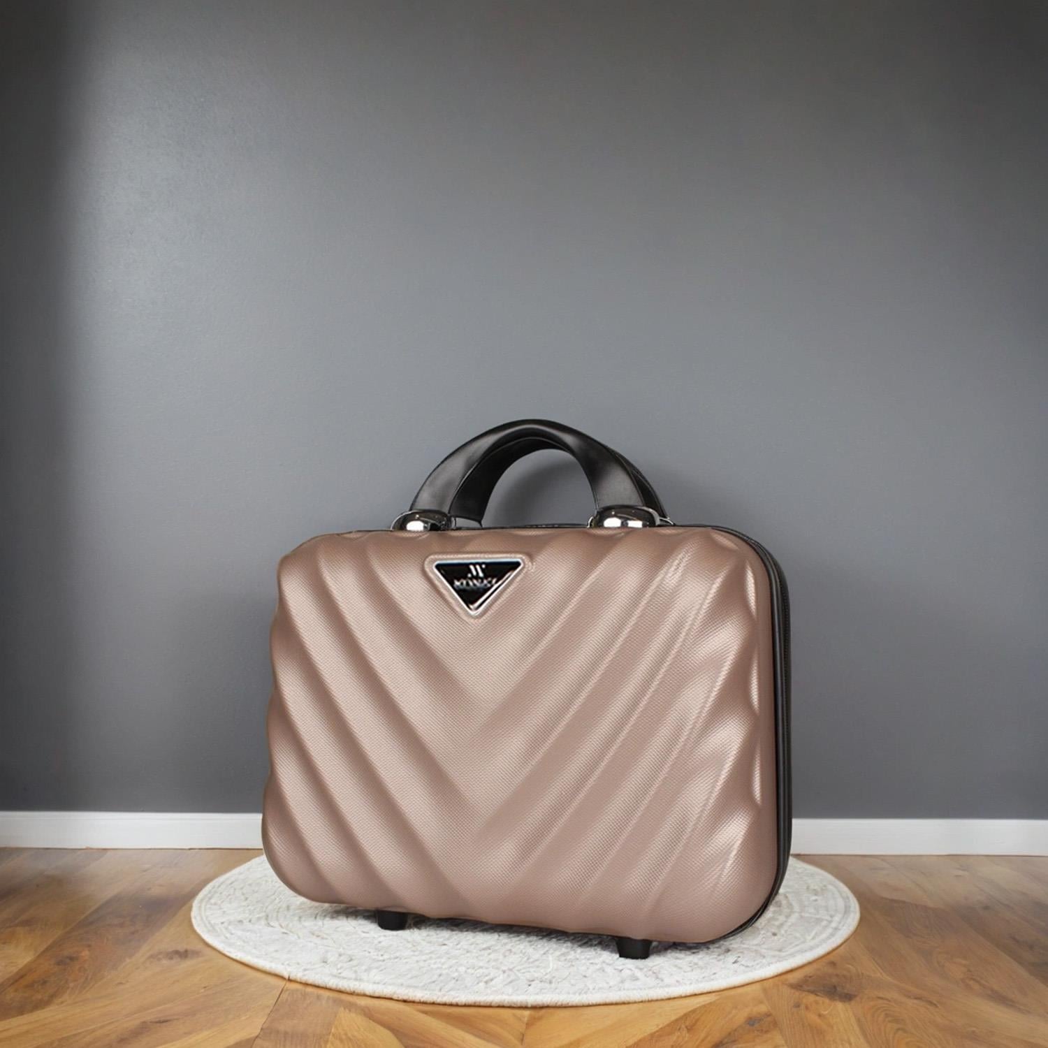 My Valice Lotus Abs Makyaj Çantası & El Valizi Gold