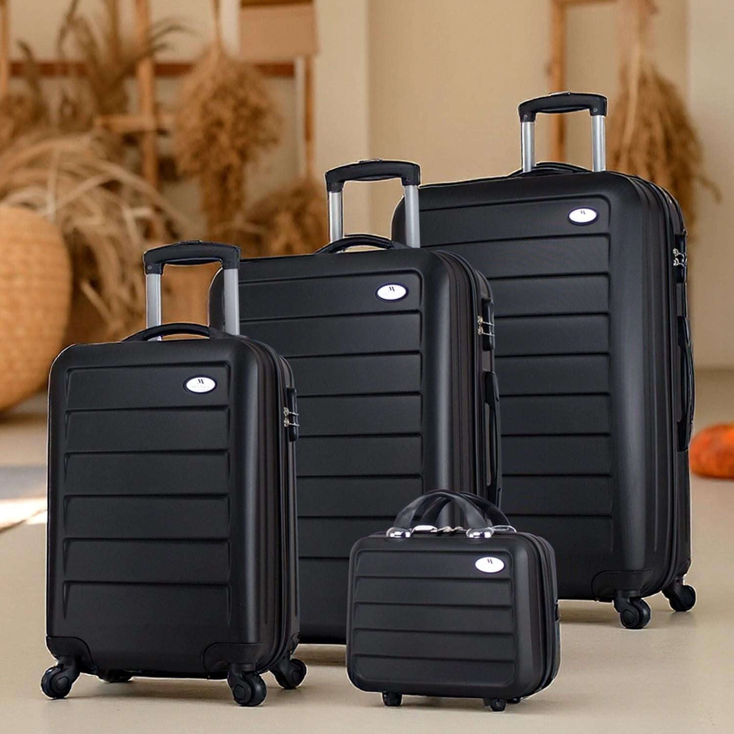 My Valice Ruby Abs Kabin Orta Büyük ve Makyaj Boy Siyah 4'lü Travel Valiz Seti