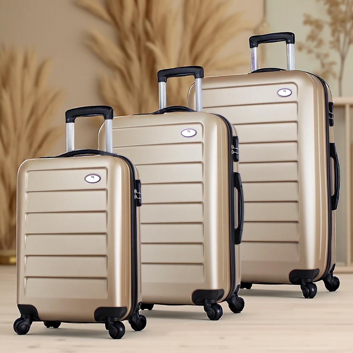 My Valice Ruby Abs Kabin Orta ve Büyük Boy Gold 3'lü Valiz Seti