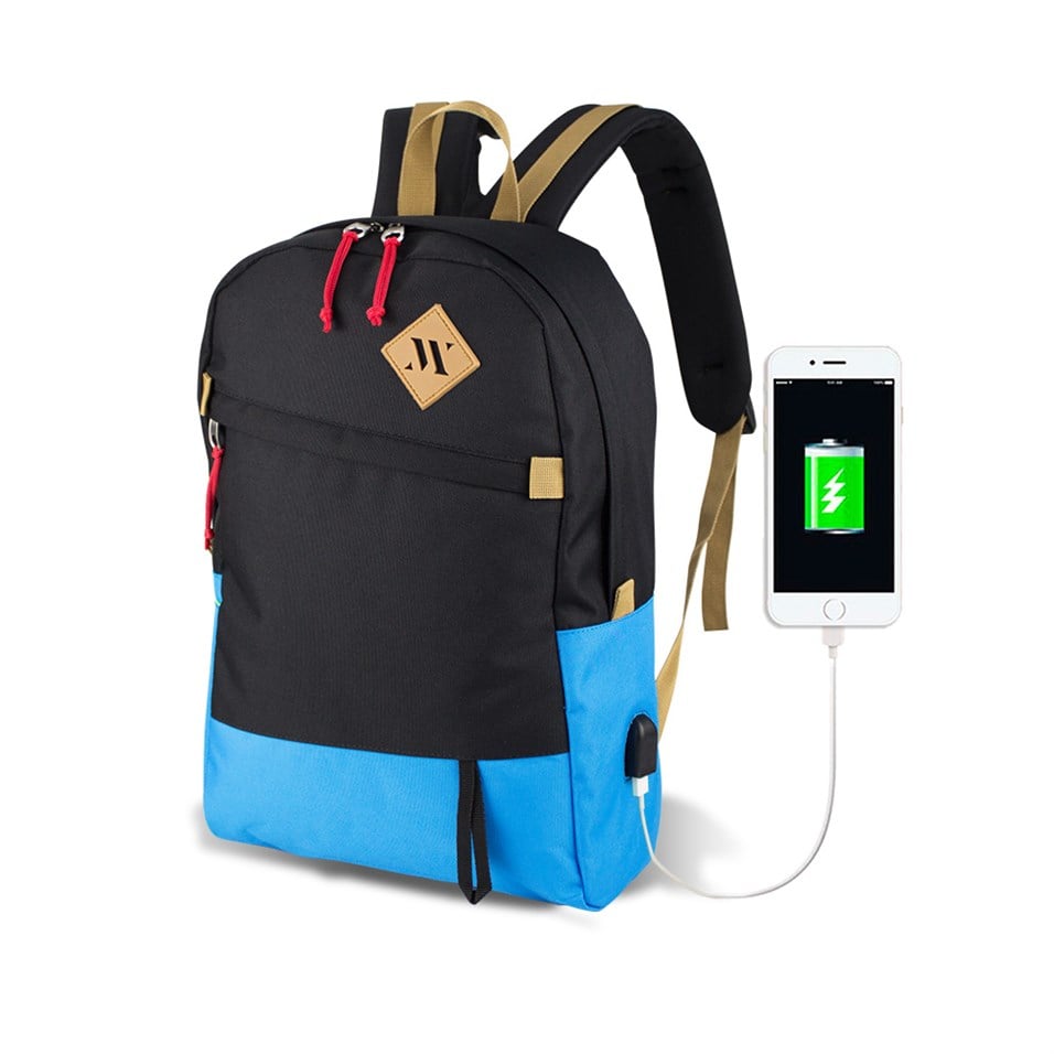 My Valice Smart Bag FREEDOM Usb Şarj Girişli Akıllı Sırt Çantası Siyah-Mavi