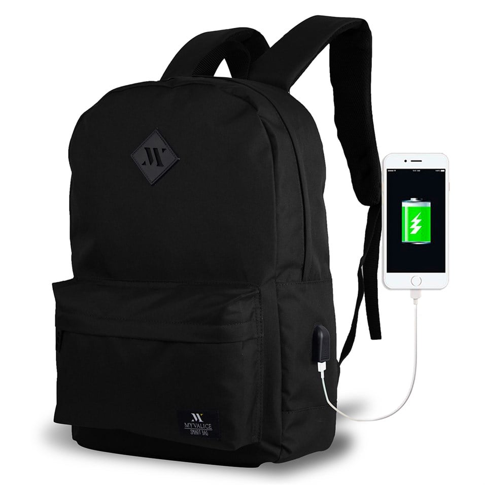 My Valice Smart Bag SPECTA Usb Şarj Girişli Akıllı Sırt Çantası Siyah