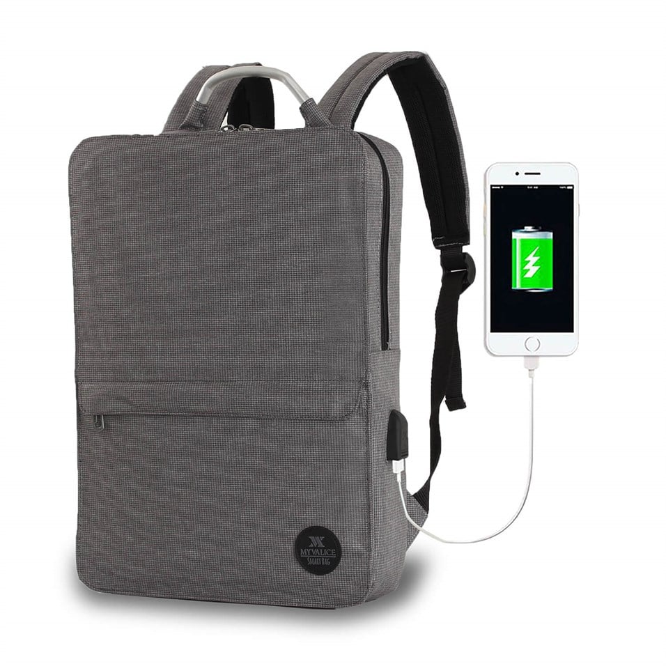 My Valice Smart Bag Usb Şarj Girişli Akıllı Sırt Çantası 1210 Antrasit