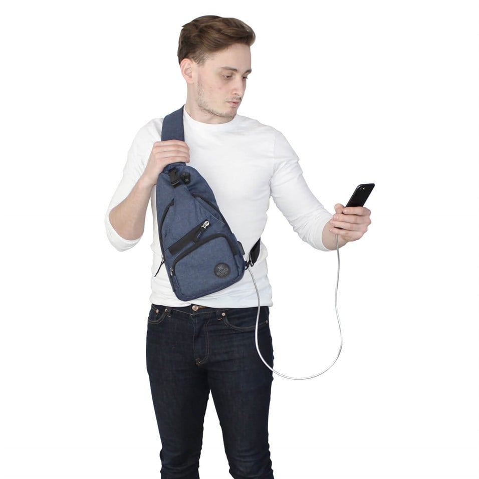My Valice Smart Bag Usb'li Çapraz Göğüs Çantası 1503 Lacivert