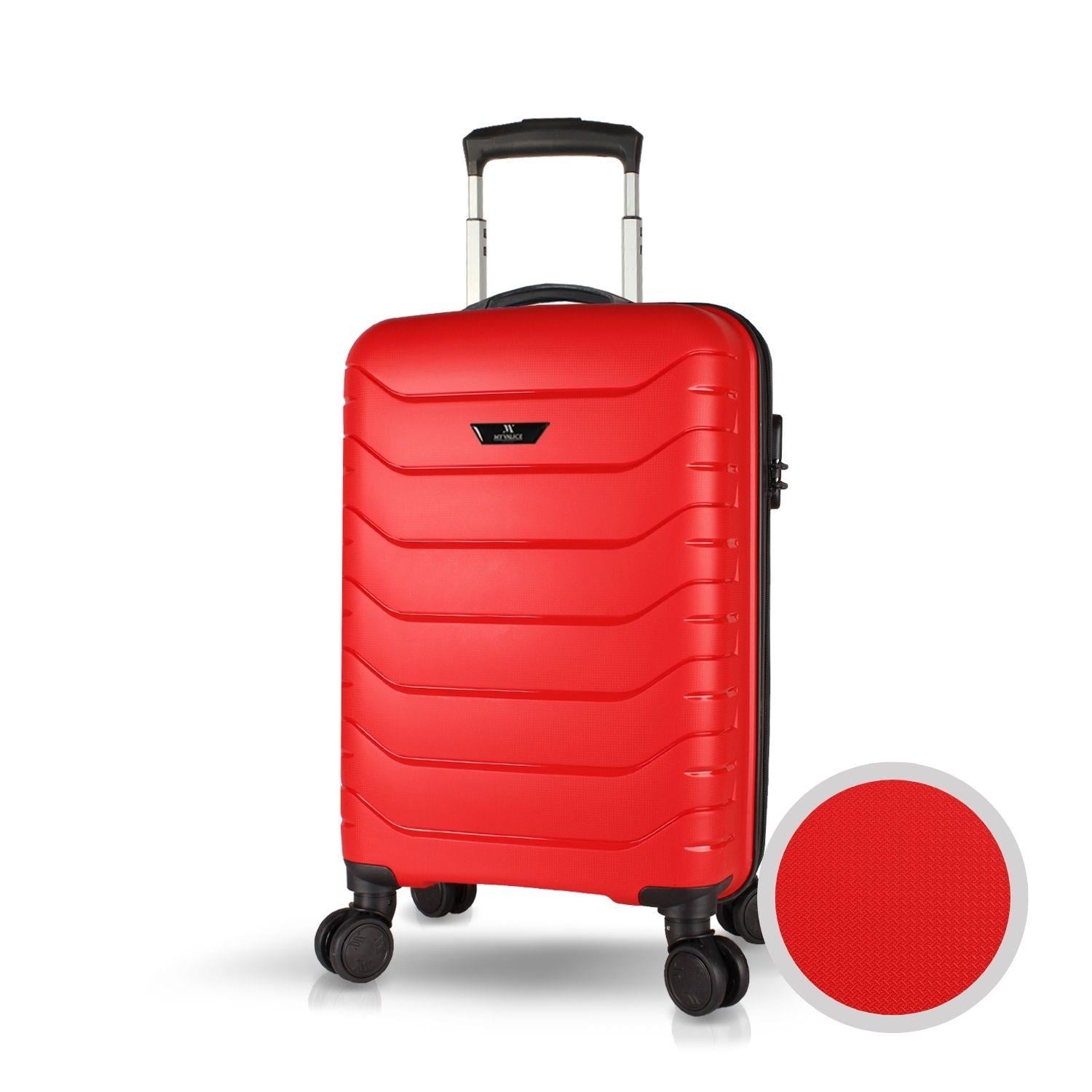My Valice Solid PP Polipropilen Kırılmaz Küçük Kabin Boy Kırmızı Valiz