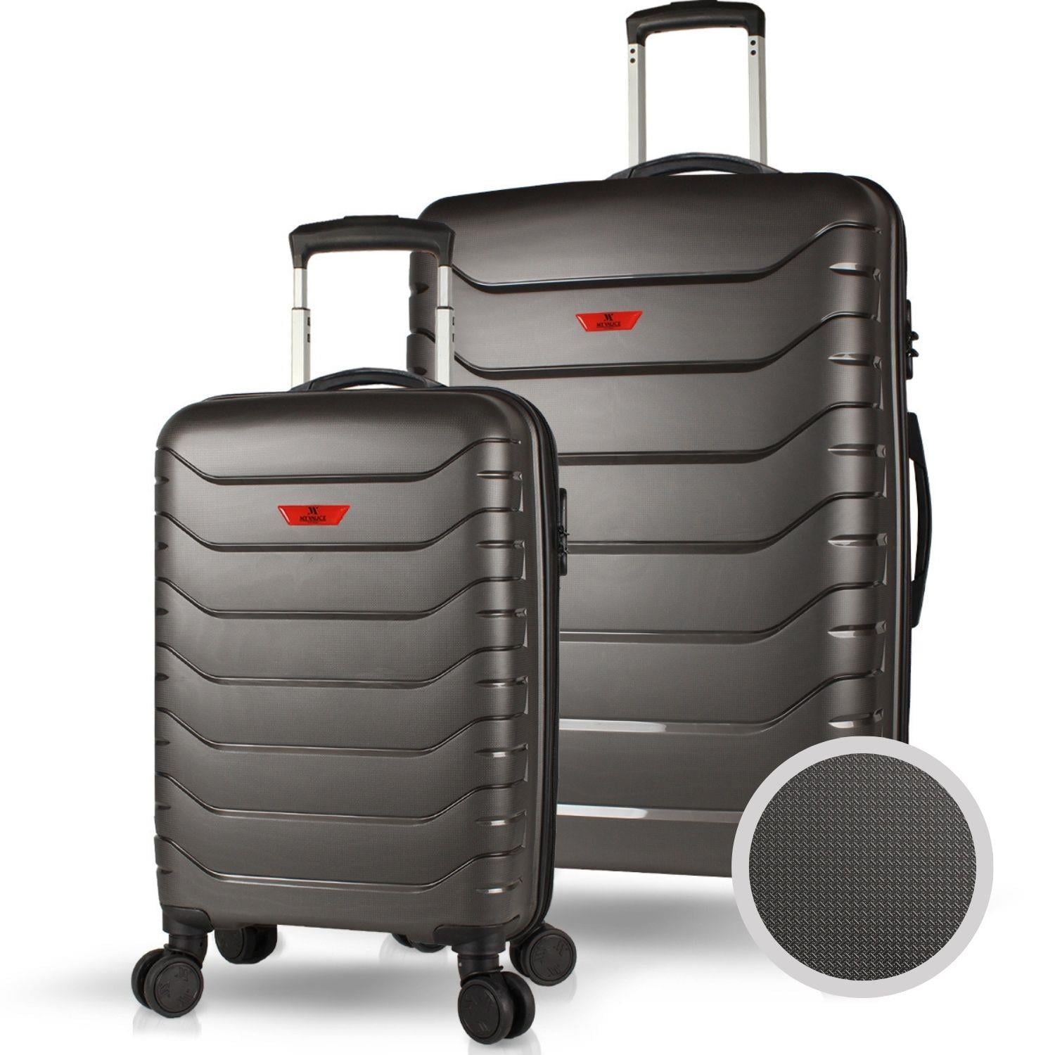 My Valice Solid PP Polipropilen Kırılmaz Kabin ve Büyük Boy Antrasit 2'li Valiz Seti