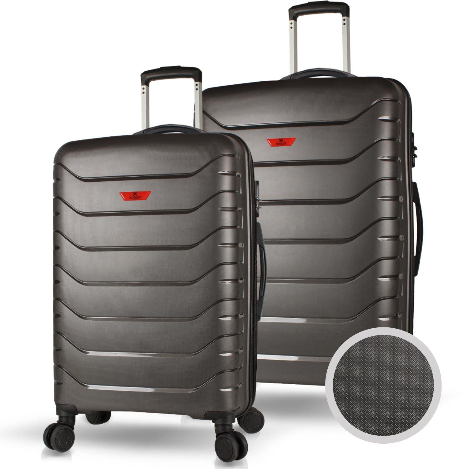 My Valice Solid PP Polipropilen Kırılmaz Orta ve Büyük Boy Antrasit 2'li Valiz Seti