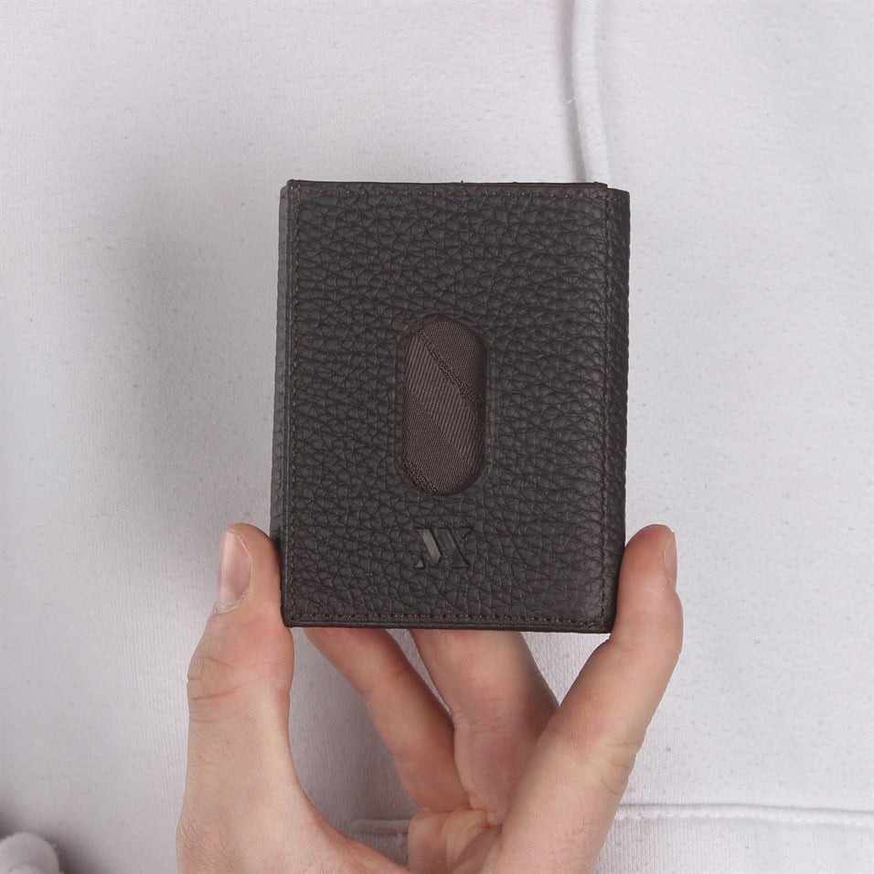 My Valice Unisex Hakiki Deri Cüzdan ve Kartlık 1819 Kahve