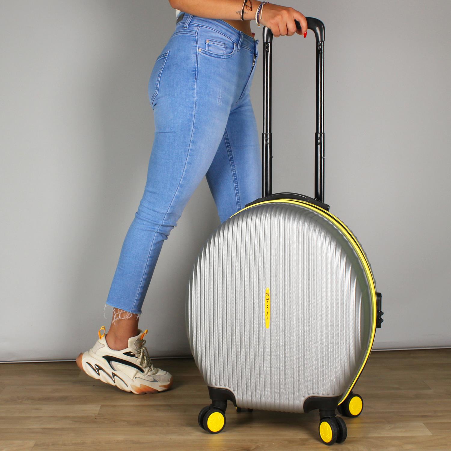 My Valice Bubble Abs Round Luggage Grey
