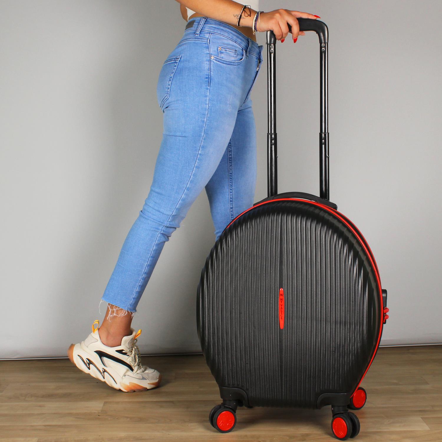 My Valice Bubble Abs Round Luggage Black