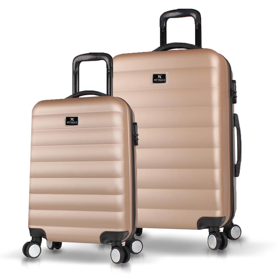 My Valice Colors Abs Kabin ve Orta Boy Gold  2'li Valiz Seti