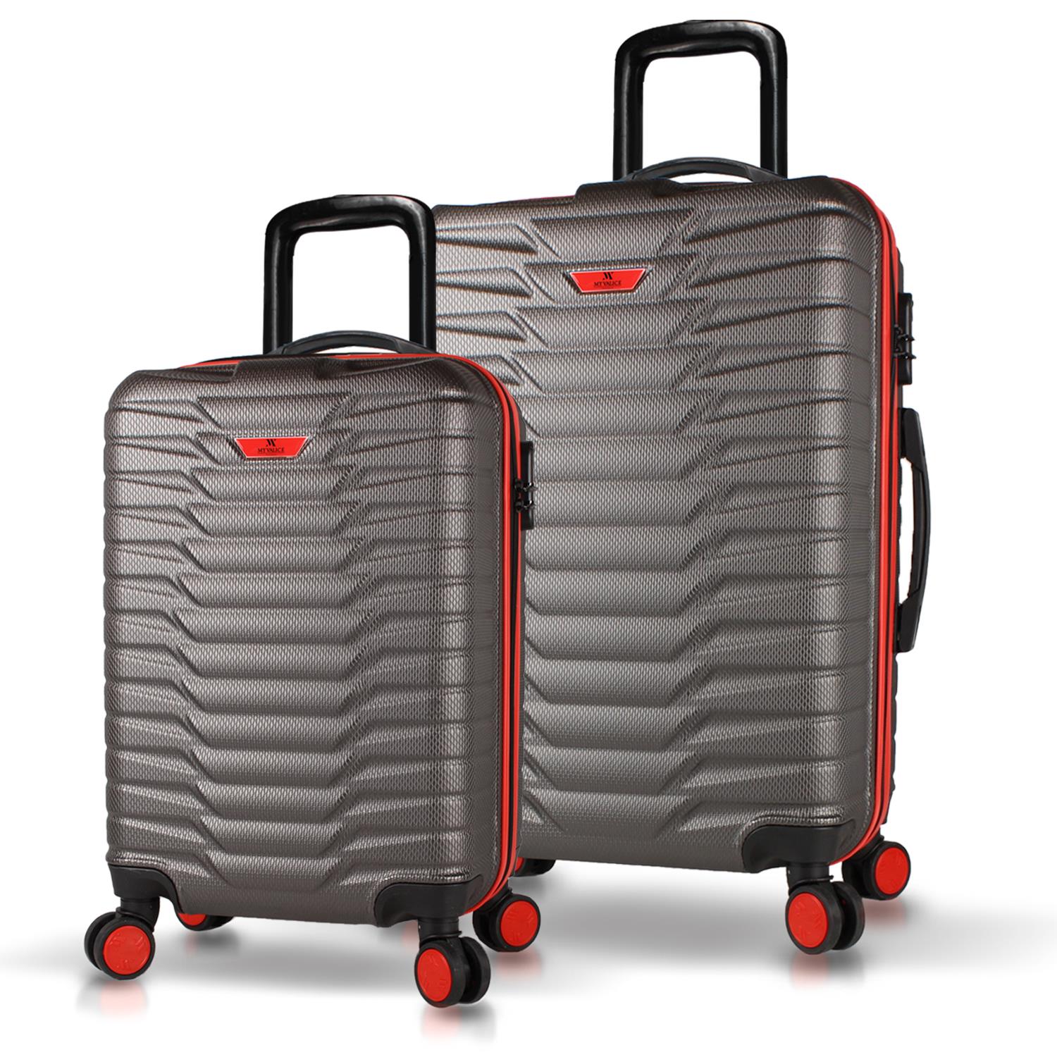 My Valice Croc Abs Kabin ve Orta Boy Antrasit  2'li Valiz Seti