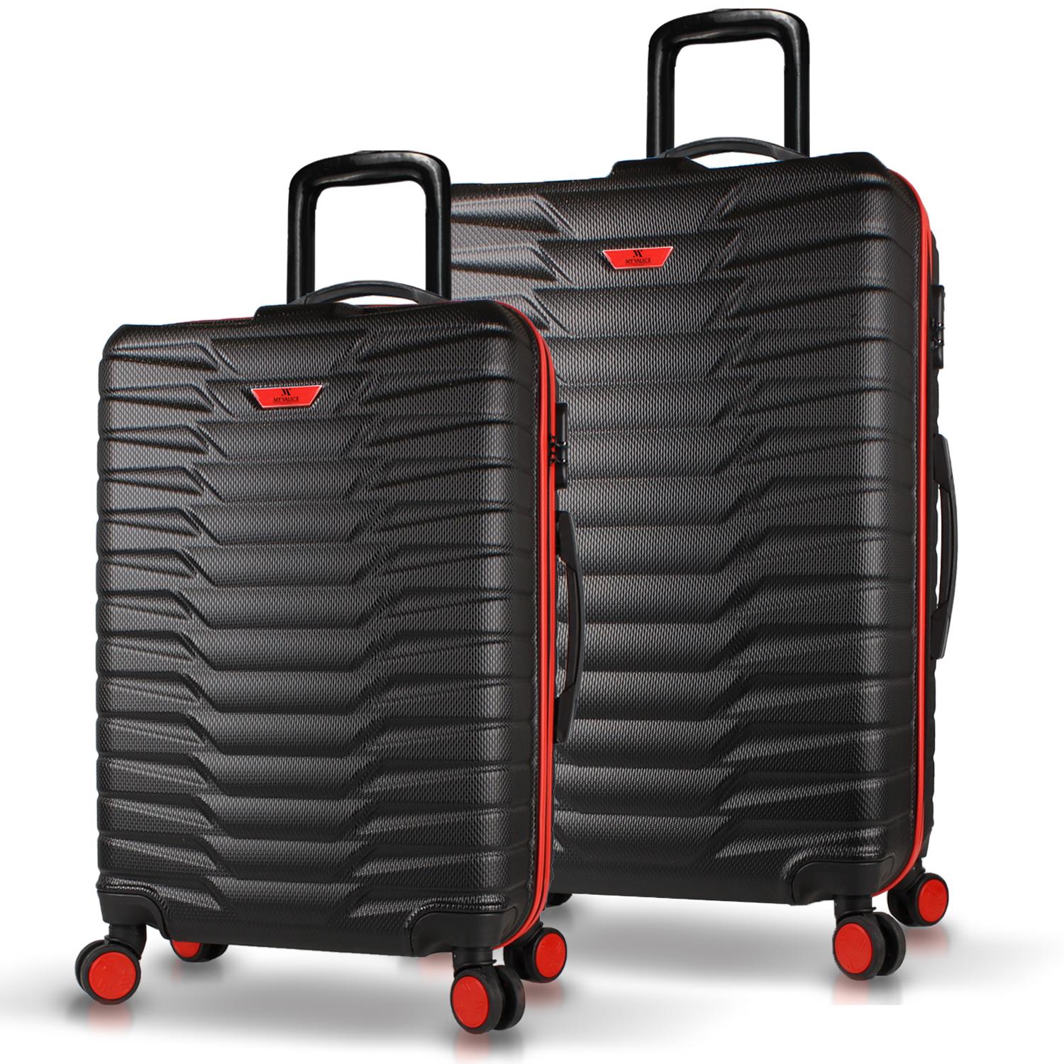 My Valice Croc Abs Medium and Large Size Set of 2 Luggage Set Black