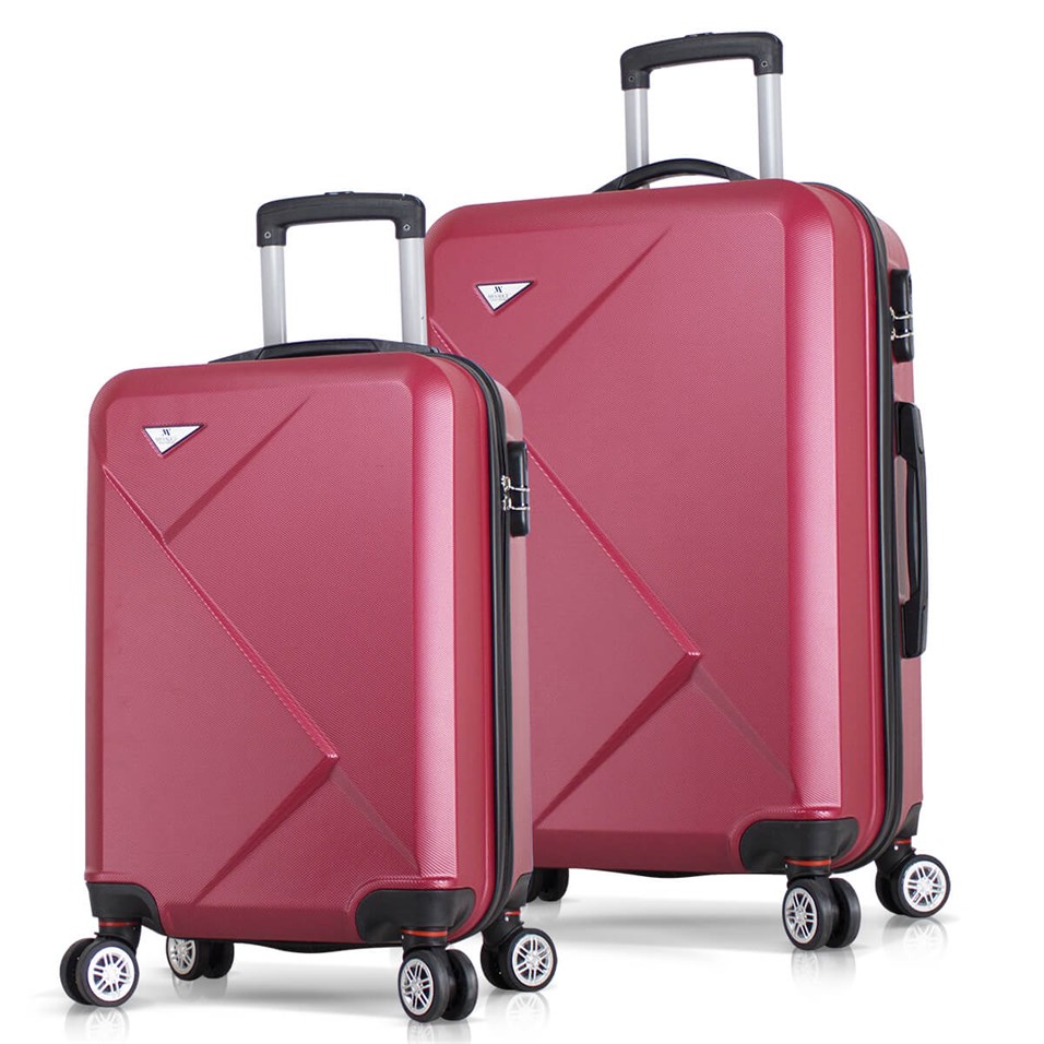 My Valice Diamond Abs 2'li Valiz Seti (Kabin ve Orta) Bordo