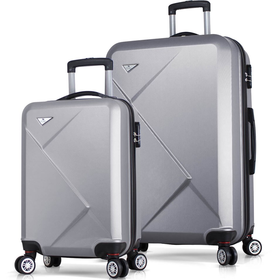 My Valice Diamond Abs 2'li Valiz Seti (Kabin ve Büyük) Gri