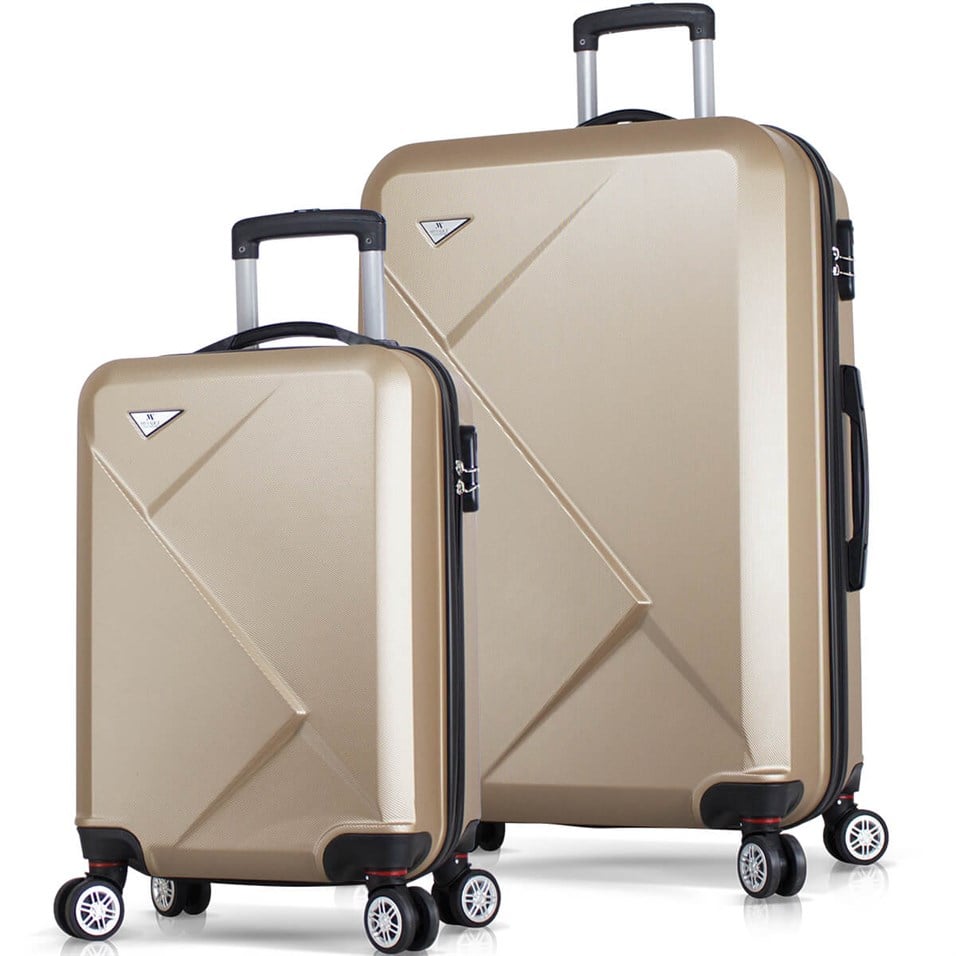 My Valice Diamond Abs 2'li Valiz Seti (Kabin ve Büyük) Gold
