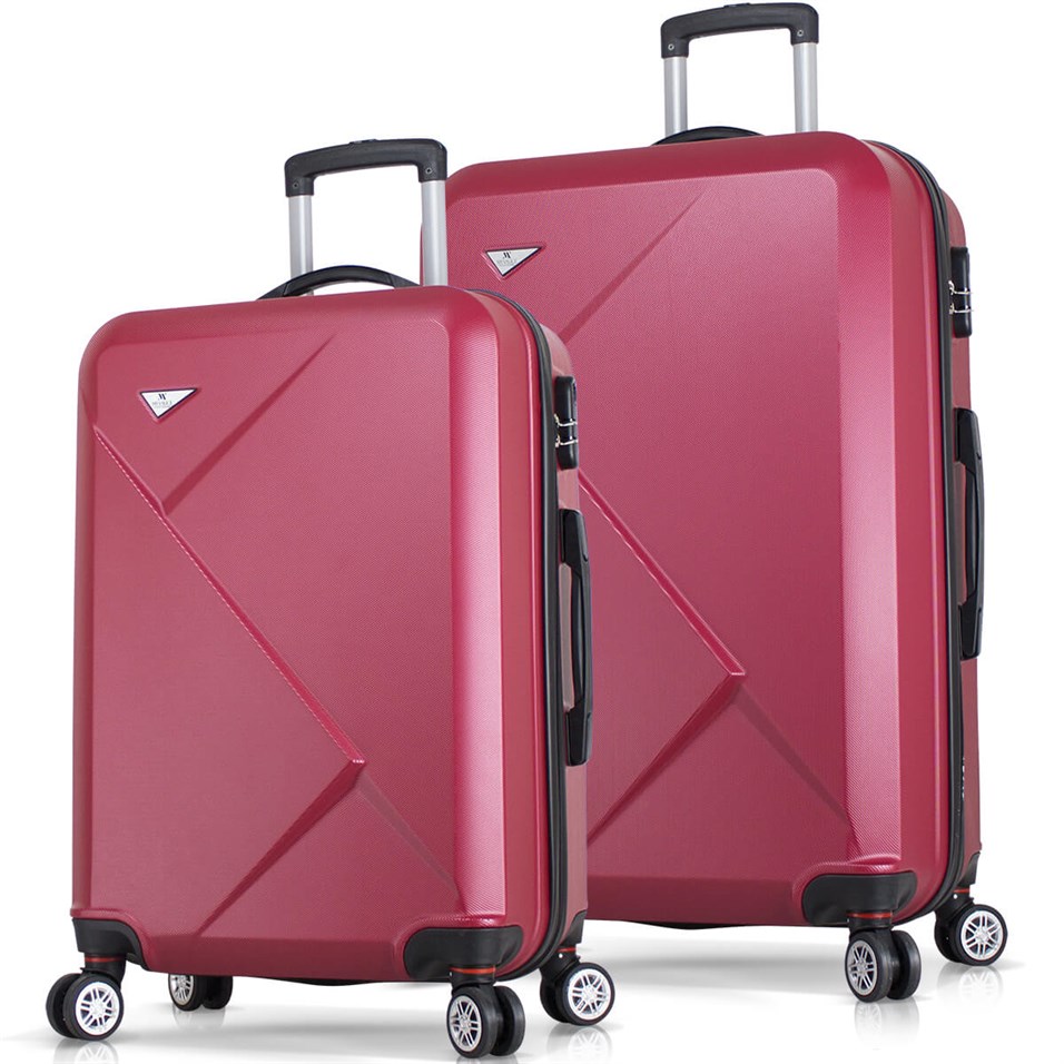 My Valice Diamond Abs 2'li Valiz Seti (Orta ve Büyük) Bordo