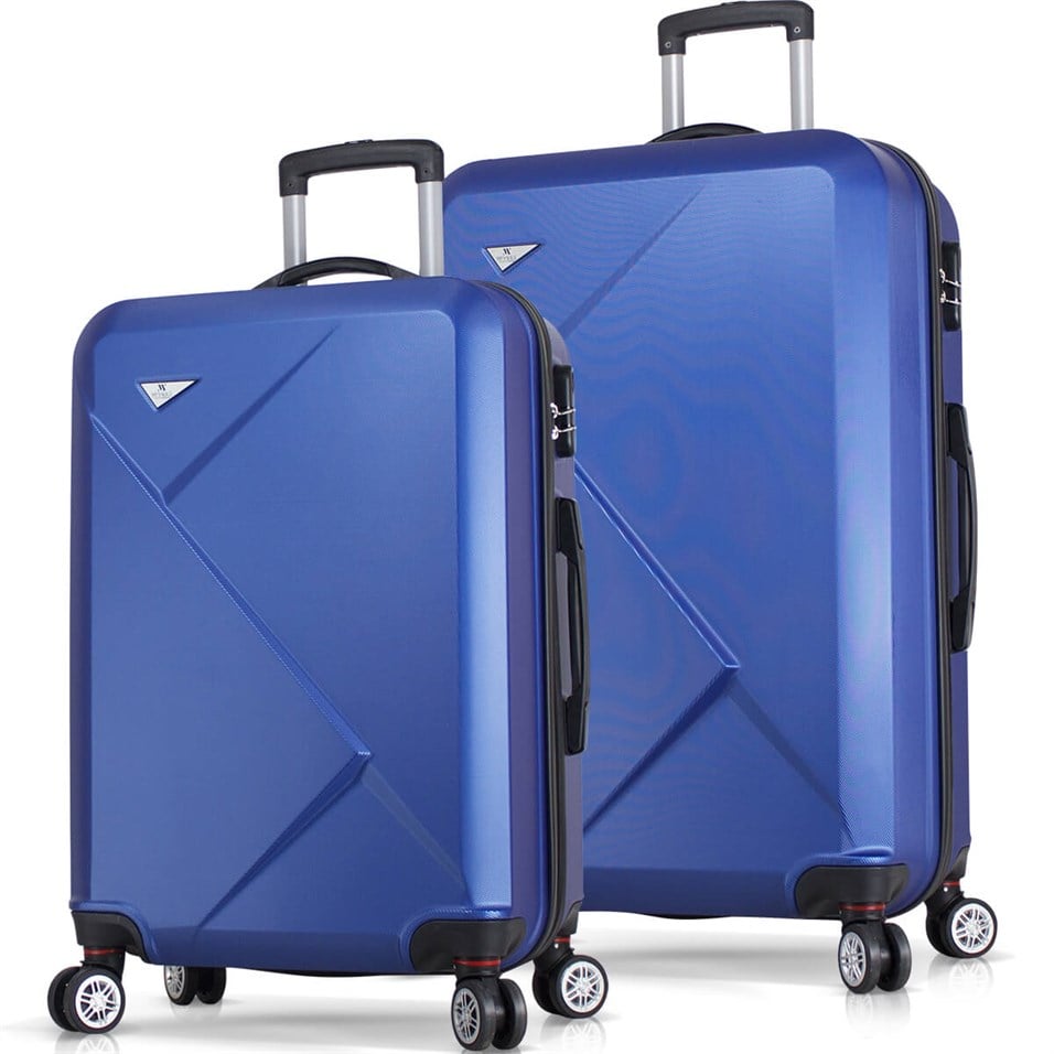 My Valice Diamond Abs 2'li Valiz Seti (Orta ve Büyük) Mavi