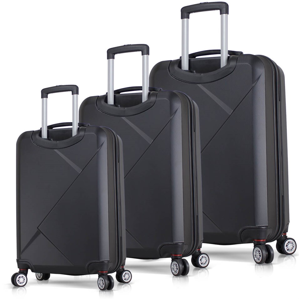 My Valice DIAMOND ABS Suitcase Set of 3 Black | My Valice