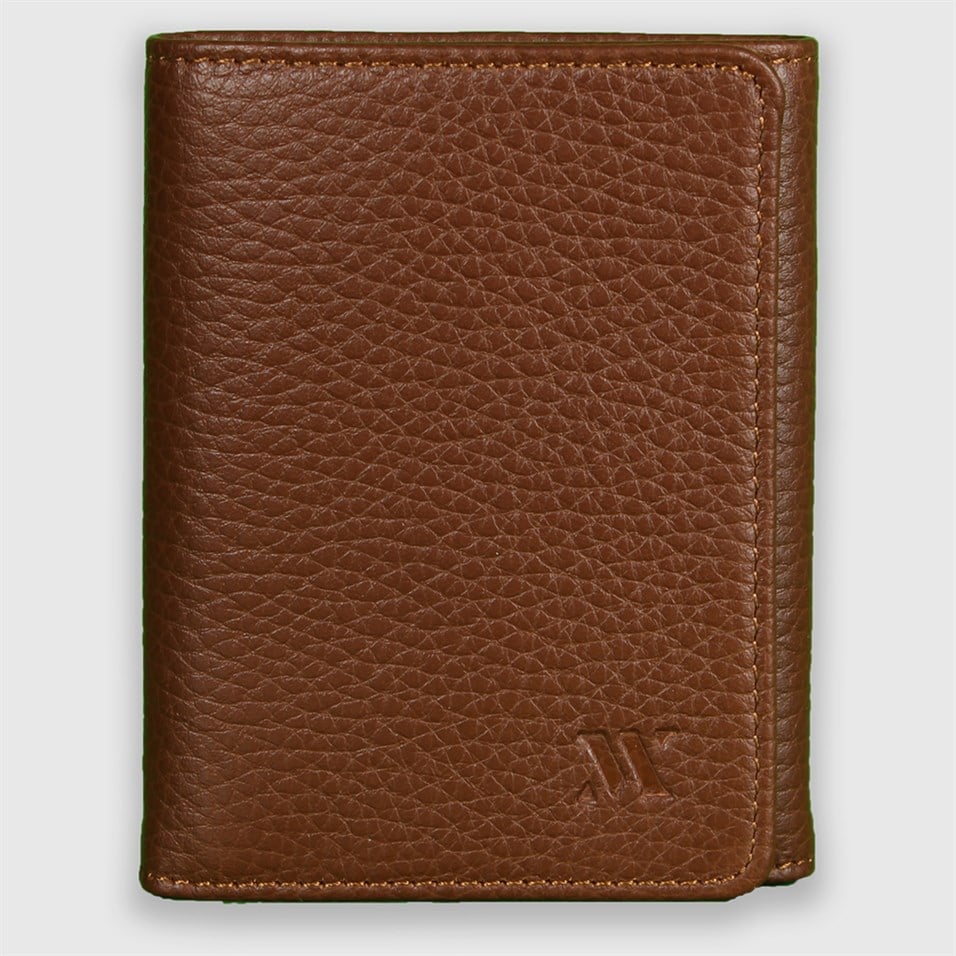 My Valice Men Magnetic Genuine Leather Wallet and Card Holder 1812 Tan