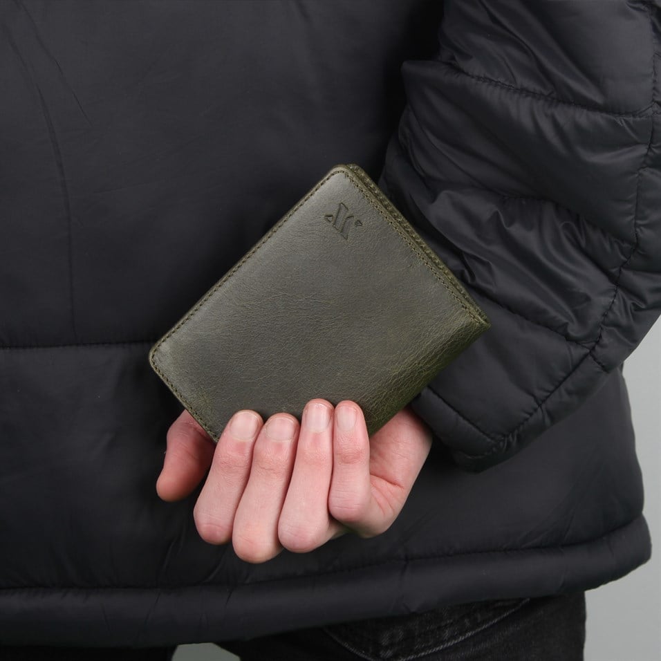 My Valice Men Genuine Leather Wallet and Cardholder 1820 Green