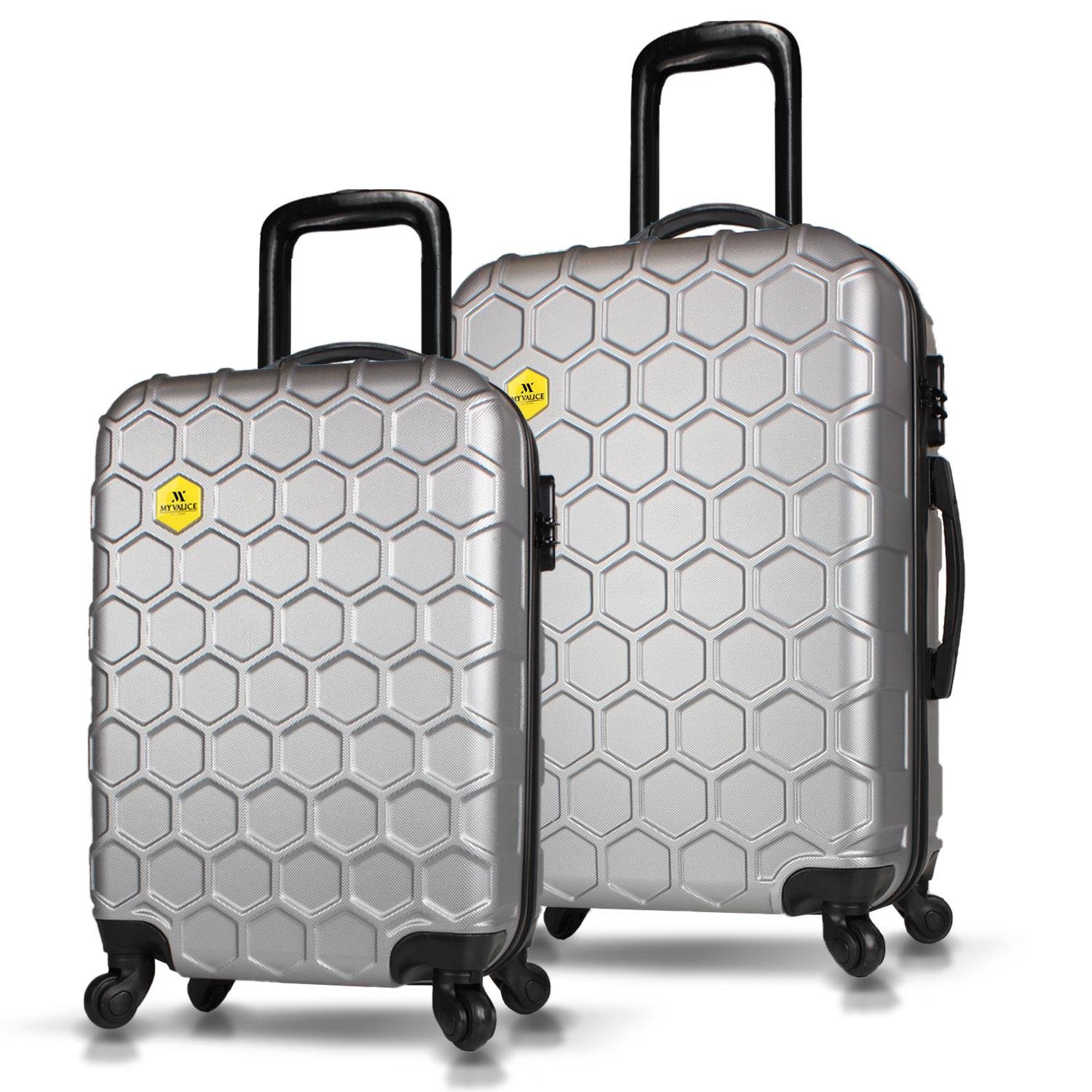 My Valice Honey Abs Cabin and Medium Size Set of  2 Luggage Set Grey