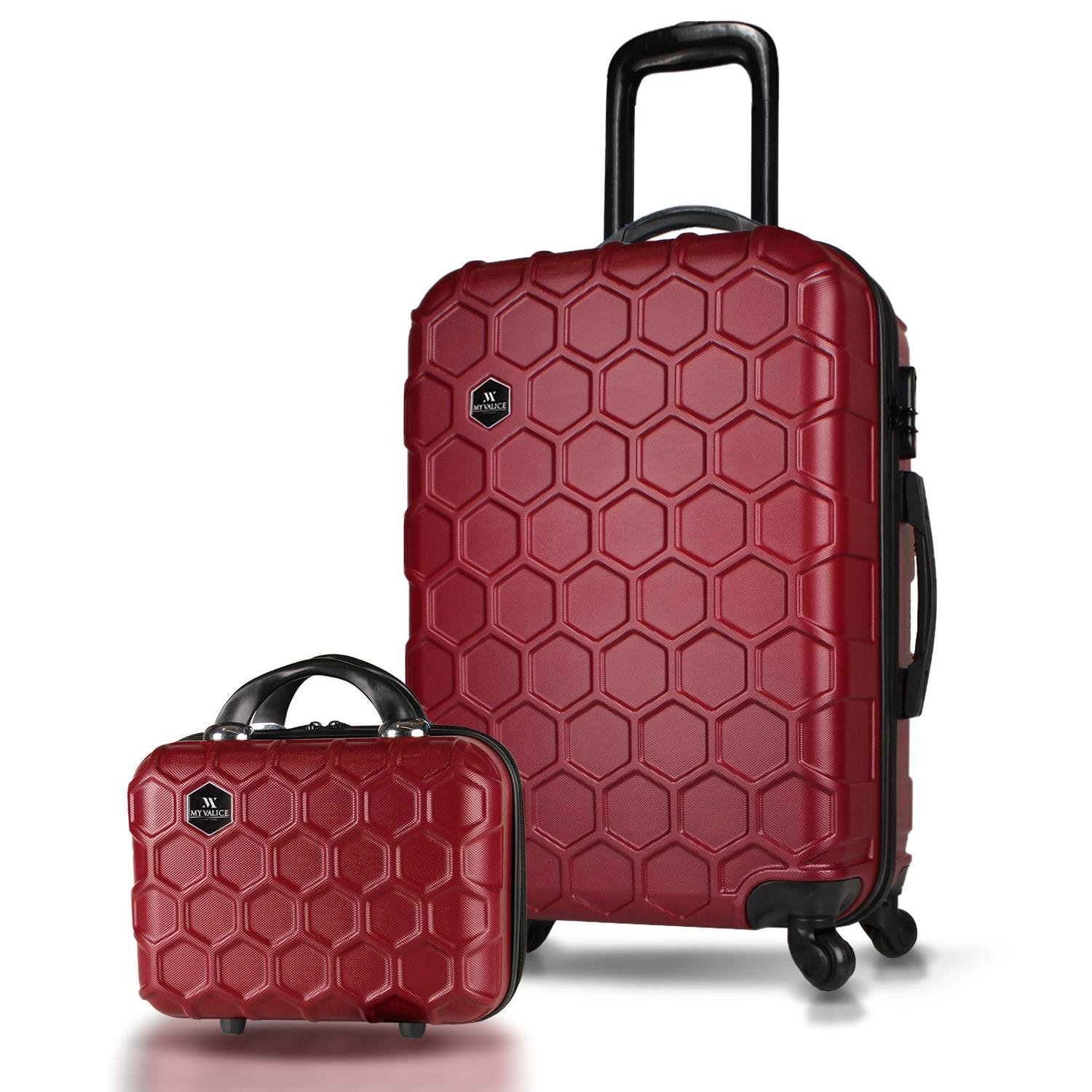 My Valice Honey Abs Makyaj ve Orta Boy Haki  2'li Valiz Seti