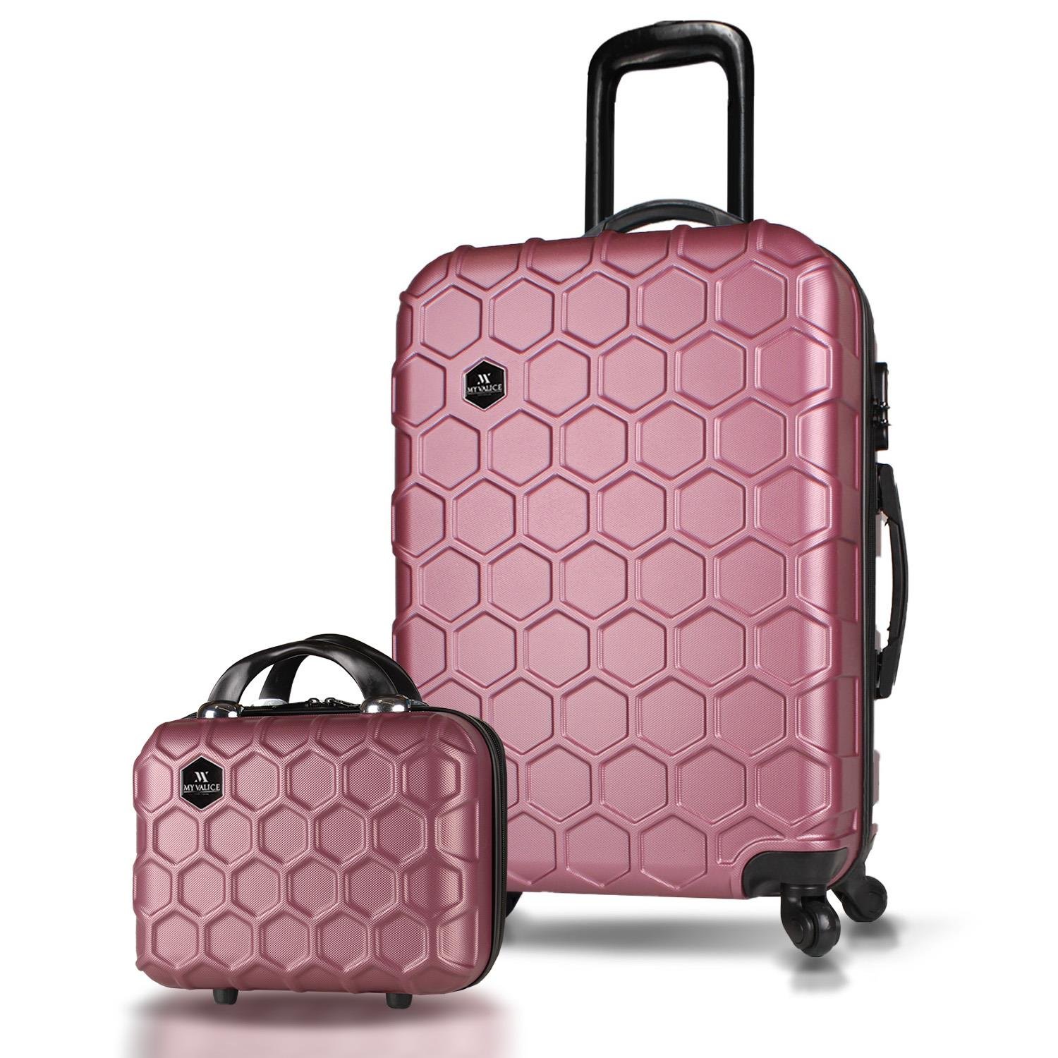 My Valice Honey Abs Makyaj ve Orta Boy Rose Gold  2'li Valiz Seti