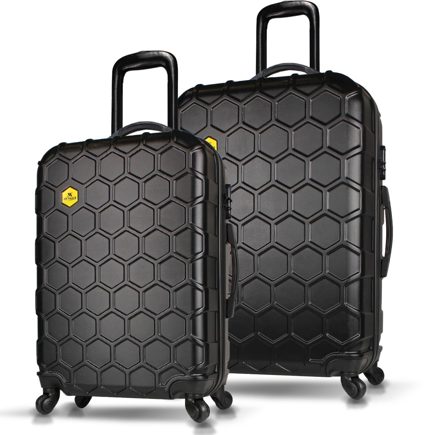 My Valice Honey Abs Medium and Large Size Set of 2 Luggage Set Black