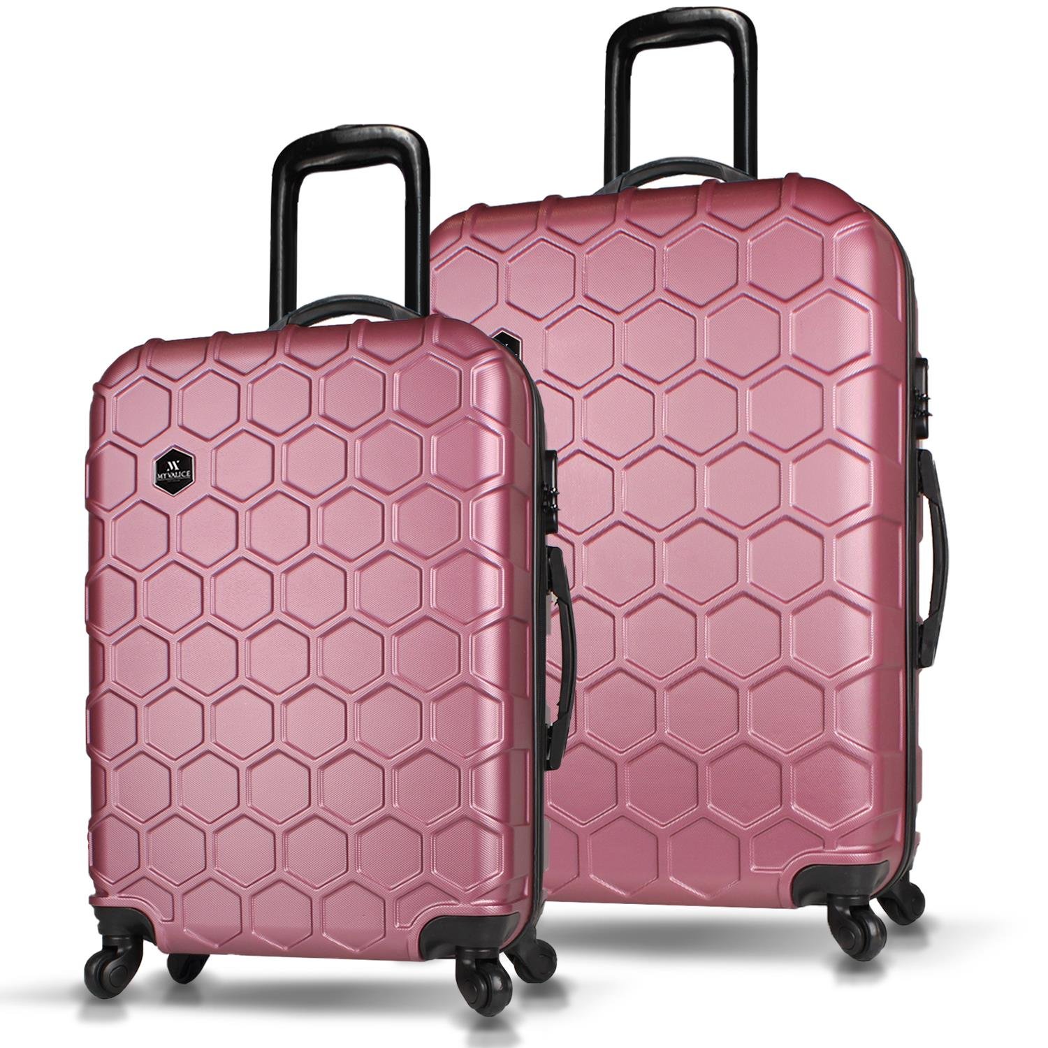 My Valice Honey Abs Medium and Large Size Set of 2 Luggage Set Rose Gold