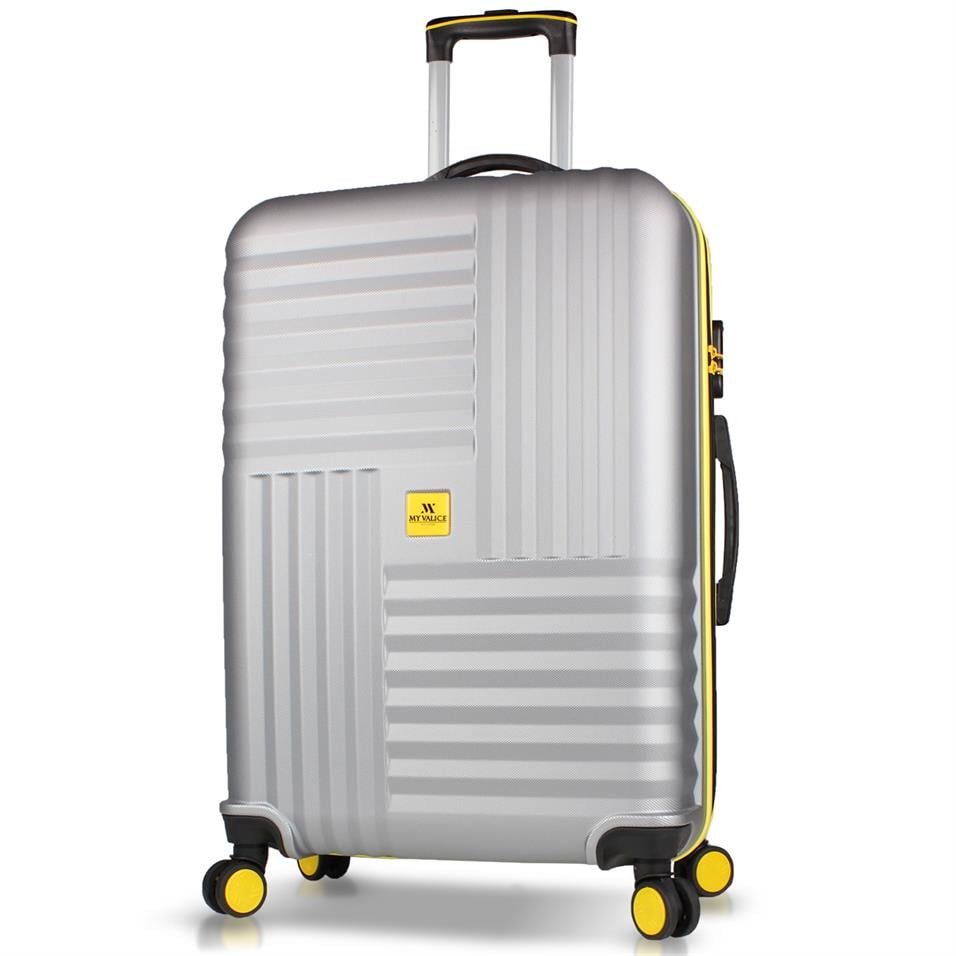 My Valice Puzzle Abs Büyük Boy Gri Valiz