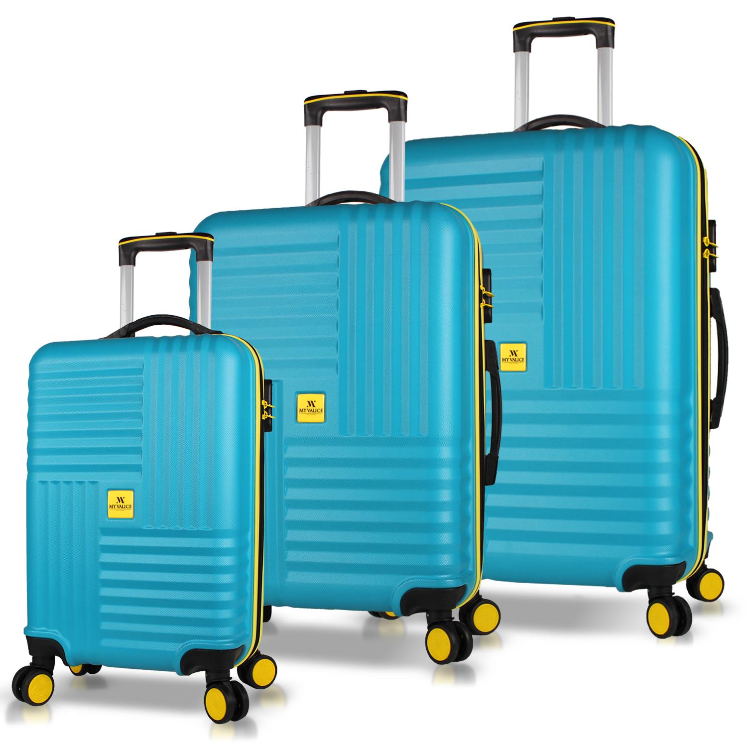 My Valice Puzzle Abs Cabin Medium and Large Size Set of 3 Luggage Set Lilac