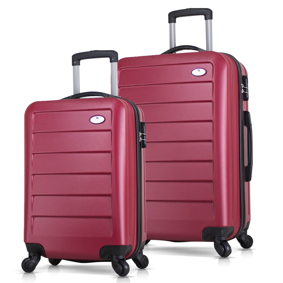 My Valice Ruby Abs 2'li Valiz Seti (Kabin ve Orta) Bordo
