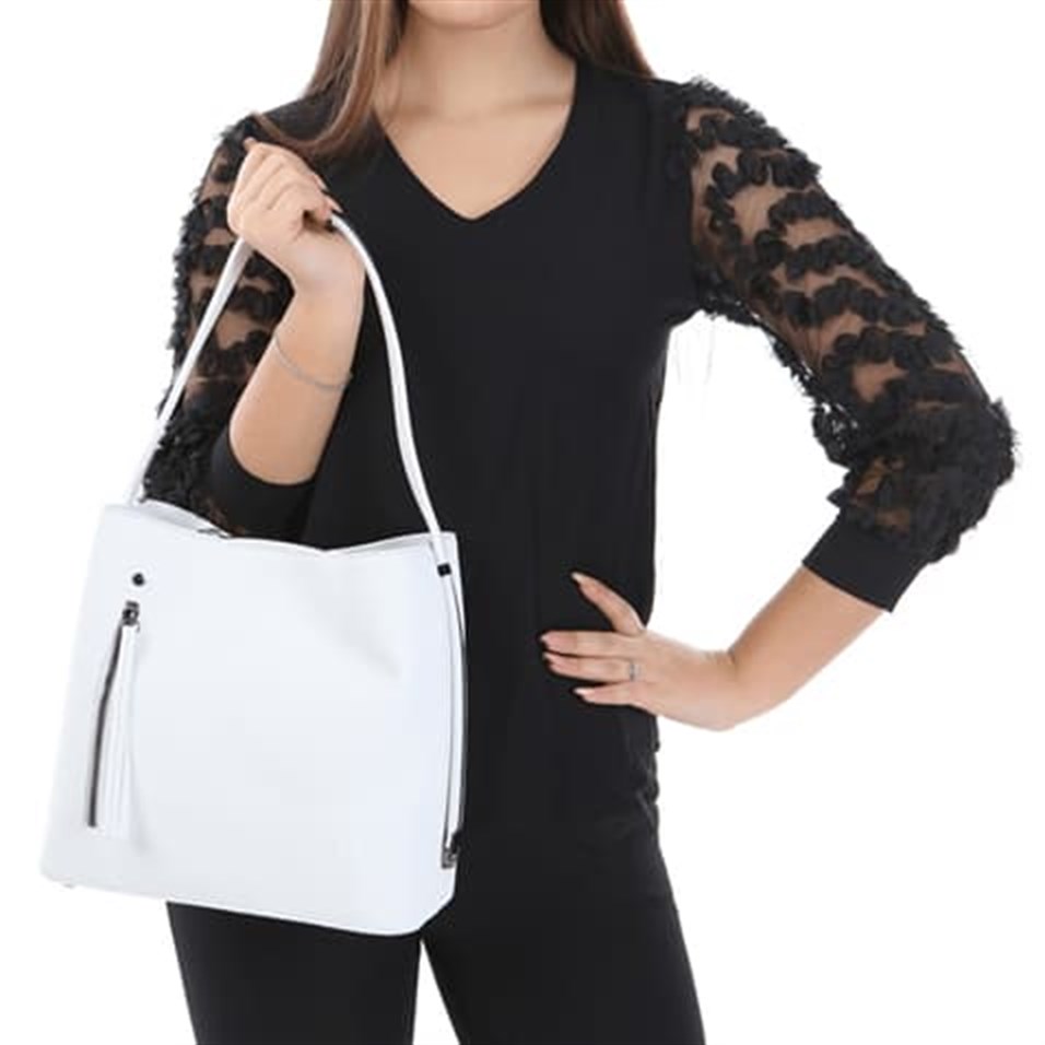 My Valice Smart Bag 1303 Kadın Çapraz Omuz Kol Çantası RFID Beyaz