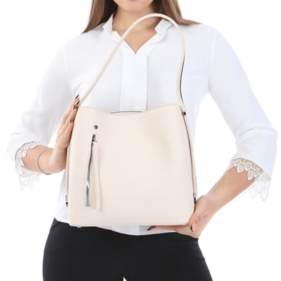 My Valice Smart Bag 1303 Kadın Çapraz Omuz Kol Çantası RFID Bej